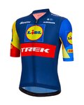 SANTINI Cycling short sleeve jersey - LIDL TREK 2024 TEAM ORIGINAL - red/yellow/blue