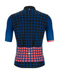SANTINI Cycling short sleeve jersey - MITO GRIDO - pink/black/blue