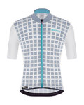 SANTINI Cycling short sleeve jersey - MITO GRIDO - white/grey