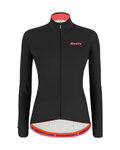 SANTINI Cycling winter long sleeve jersey - SANTINI COLORE LADY - black