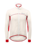 SANTINI Cycling windproof jacket - ARIES - transparent/white/red