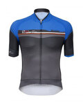 SANTINI Cycling short sleeve jersey - SLEEK PLUS - blue/black