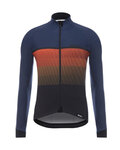 SANTINI Cycling winter long sleeve jersey - EPIC WINTER - orange/blue