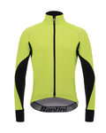 SANTINI Cycling windproof jacket - BETA RAIN - yellow/black