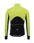 SANTINI Cycling windproof jacket - BETA RAIN - yellow/black