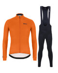 SANTINI Cycling winter set - COLORE WINTER II - black/orange