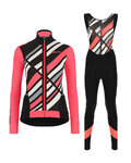 SANTINI Cycling winter set - CORAL R. LADY WINTER - black/pink