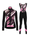 SANTINI Cycling winter set - CORAL R. LADY WINTER - pink/black