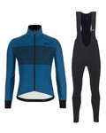 SANTINI Cycling winter set with jacket - COLORE WINTER III - blue/black