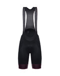 SANTINI Cycling bib shorts - SCATTO  - black/bordeaux