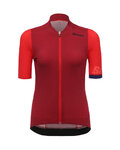 SANTINI Cycling short sleeve jersey - GENIO LADY - red/orange