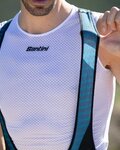 SANTINI Cycling bib shorts - KARMA MILLE - blue/black