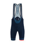 SANTINI Cycling bib shorts - KARMA MILLE - blue/black