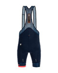 SANTINI Cycling bib shorts - KARMA MILLE - blue/black