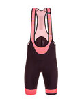 SANTINI Cycling bib shorts - KARMA MILLE - bordeaux/pink