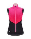SANTINI Cycling gilet - REDUX GENIO LADY - black/pink