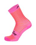 SANTINI Cyclingclassic socks - MILLE - pink/orange