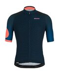 SANTINI Cycling short sleeve jersey - KARMA MILLE - blue/pink