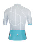 SANTINI Cycling short sleeve jersey - TONO PURO - white/light blue