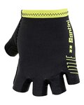 SANTINI Cycling fingerless gloves - LUCE - yellow/black