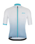 SANTINI Cycling short sleeve jersey - KARMA LUCE - light blue/white