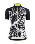 SANTINI Cycling short sleeve jersey - GIADA POP LADY - white/yellow/black