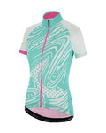 SANTINI Cycling short sleeve jersey - GIADA POP LADY - white/pink/light blue
