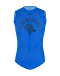 SANTINI Cycling sleeve less t-shirt - DAMA - blue