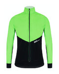 SANTINI Cycling windproof jacket - REDUX VIGOR - green/black