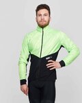 SANTINI Cycling windproof jacket - REDUX VIGOR - green/black