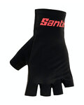 SANTINI Cycling fingerless gloves - ISTINTO - black