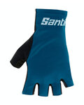 SANTINI Cycling fingerless gloves - ISTINTO - blue