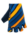 SANTINI Cycling fingerless gloves - RAGGIO - yellow/blue
