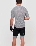 SANTINI Cycling short sleeve jersey and shorts - KARMA KITE - black/white