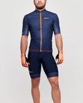 SANTINI Cycling short sleeve jersey and shorts - KARMA KITE - blue