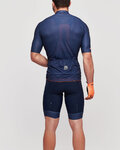 SANTINI Cycling short sleeve jersey and shorts - KARMA KITE - blue