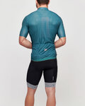 SANTINI Cycling short sleeve jersey and shorts - KARMA KITE - green/black