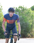 SANTINI Cycling short sleeve jersey - TONO FRECCIA - blue/orange