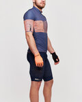 SANTINI Cycling short sleeve jersey - TONO FRECCIA - blue/orange