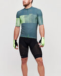 SANTINI Cycling short sleeve jersey and shorts - TONO FRECCIA - green/black