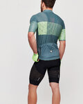 SANTINI Cycling short sleeve jersey and shorts - TONO FRECCIA - green/black