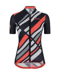 SANTINI Cycling short sleeve jersey and shorts - SLEEK RAGGIO LADY - black/pink