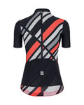 SANTINI Cycling short sleeve jersey and shorts - SLEEK RAGGIO LADY - black/pink