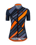 SANTINI Cycling short sleeve jersey - SLEEK RAGGIO LADY - blue/orange