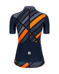 SANTINI Cycling short sleeve jersey - SLEEK RAGGIO LADY - blue/orange