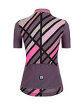 SANTINI Cycling short sleeve jersey - SLEEK RAGGIO LADY - pink/purple