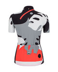 SANTINI Cycling short sleeve jersey and shorts - GIADA MAUI LADY - black/white/grey
