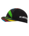 SANTINI Cycling hat - UCI WC FLANDERS 2021 - black/rainbow