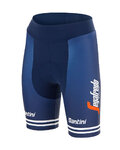 SANTINI Cycling shorts without bib - TREK 2021 LADY - blue