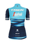 SANTINI Cycling short sleeve jersey - TREK 2021 LADY - white/blue